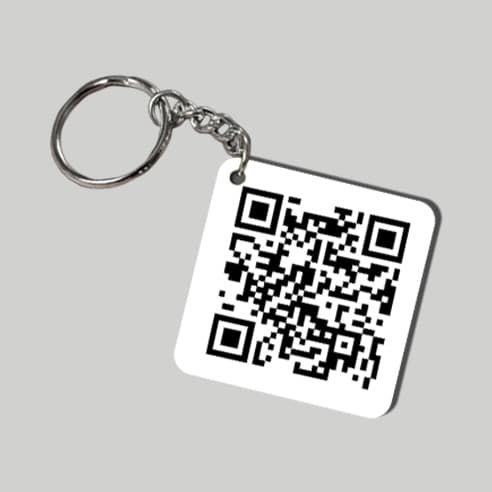 Personalized QR Code Keychain
